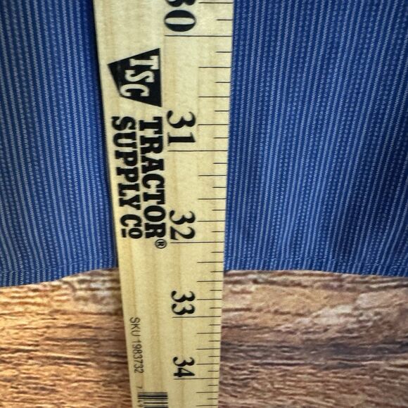 Kenneth Cole Reaction Shirt XL Men’s Blue Striped Button Up Long Sleeve Non Iron - Picture 5 of 7